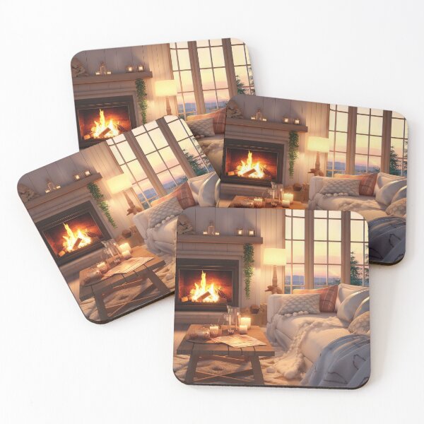 Item preview, Cozy Winter Evening by the Fireplace designed and sold by FireScreen.