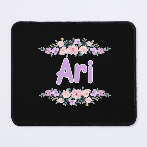 Item preview, Purple Flower Ari Name Label (Black) designed and sold by NormadWorld.