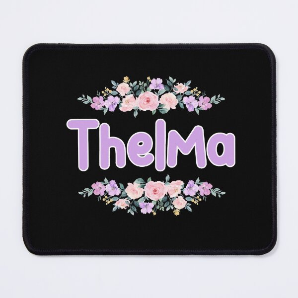 Item preview, Purple Flower Thelma Name Label (Black) designed and sold by NormadWorld.