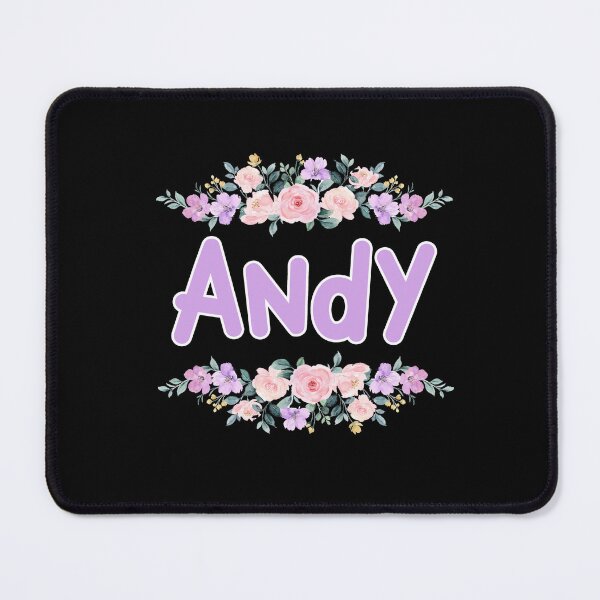 Item preview, Purple Flower Andy Name Label (Black) designed and sold by NormadWorld.