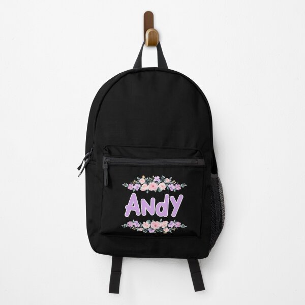 Item preview, Purple Flower Andy Name Label (Black) designed and sold by NormadWorld.