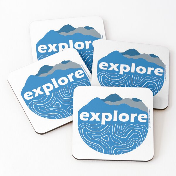 Item preview, Blue Explore Mountains designed and sold by CraneCreek.