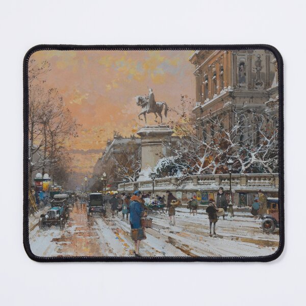 Item preview, Quai de l 'Hôtel de Ville under the Snow (20th century) - Eugène Galien Laloue designed and sold by SALON DES ARTS.