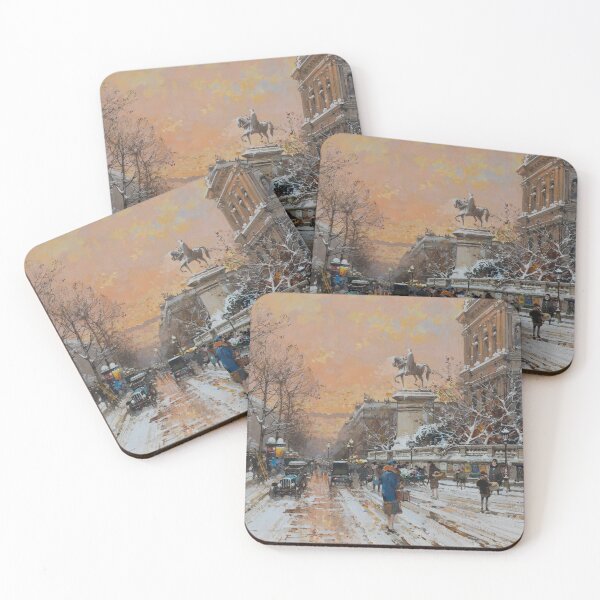 Item preview, Quai de l 'Hôtel de Ville under the Snow (20th century) - Eugène Galien Laloue designed and sold by SALON DES ARTS.
