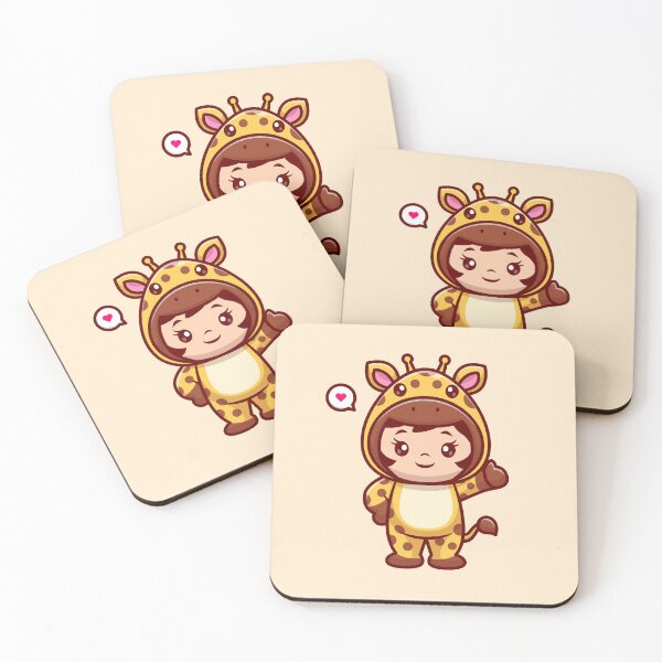 Item preview, Cute Kid Wearing Giraffe Costume Cartoon Vector Icon Illustration designed and sold by hjian8219.