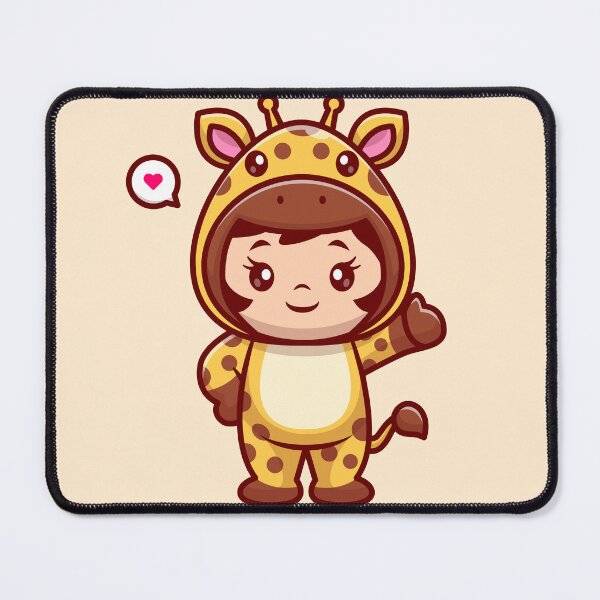 Item preview, Cute Kid Wearing Giraffe Costume Cartoon Vector Icon Illustration designed and sold by hjian8219.