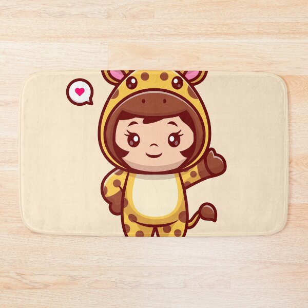 Item preview, Cute Kid Wearing Giraffe Costume Cartoon Vector Icon Illustration designed and sold by hjian8219.