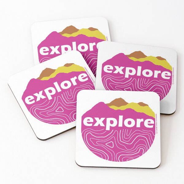 Item preview, Pink Explore Mountains designed and sold by CraneCreek.