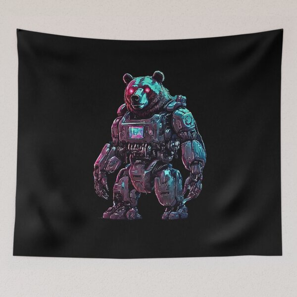 Item preview, Cyber Bear A Unique Atmosphere of the World designed and sold by Aquillashop.