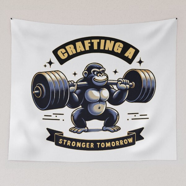 Item preview, Weightlifting - Crafting a Stronger Tomorrow designed and sold by Mindful-Designs.