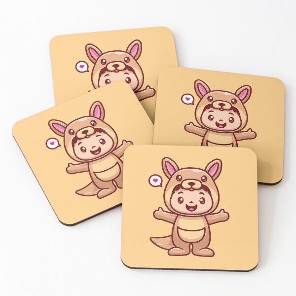 Item preview, Cute Kid Wearing Kangaroo Costume Cartoon Vector Icon Illustration designed and sold by hjian8219.