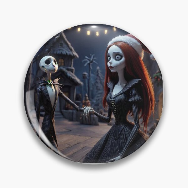 Item preview, Jack and Sally in nightmare on christmas eve designed and sold by Trendy-socks.