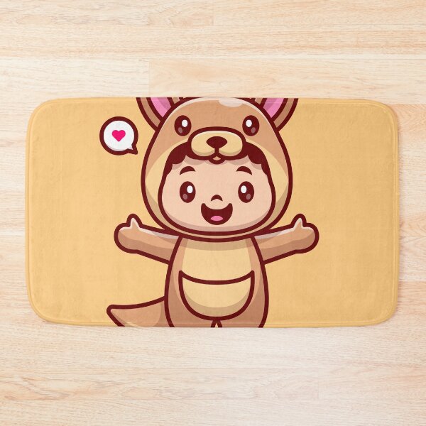 Item preview, Cute Kid Wearing Kangaroo Costume Cartoon Vector Icon Illustration designed and sold by hjian8219.