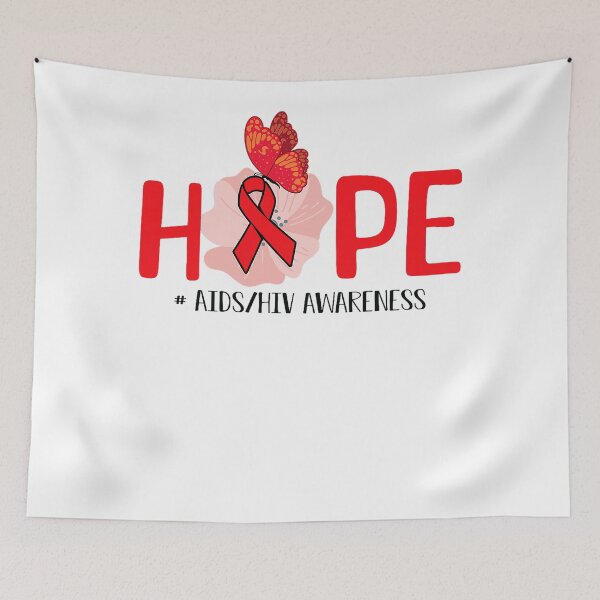 Item preview, Hope Aids HIV Awareness Month Red Ribbon Butterfly designed and sold by defabiosofxs.