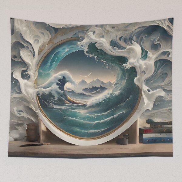 Item preview, Wave Coming Out of a Mirror - Cool Art designed and sold by joejiing.