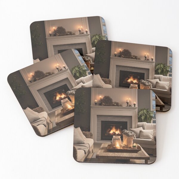 Item preview, Cozy Winter Evening by the Fireplace designed and sold by FireScreen.
