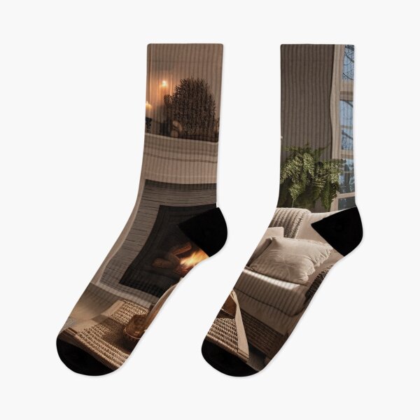 Item preview, Cozy Winter Evening by the Fireplace designed and sold by FireScreen.