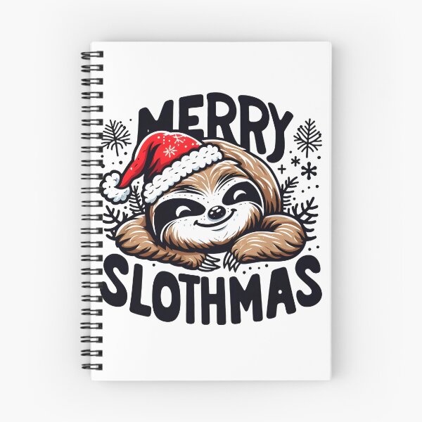 Item preview, Whimsical Christmas Sloth Vector Art - Merry Slothmas Design designed and sold by CinEmmaDesign.