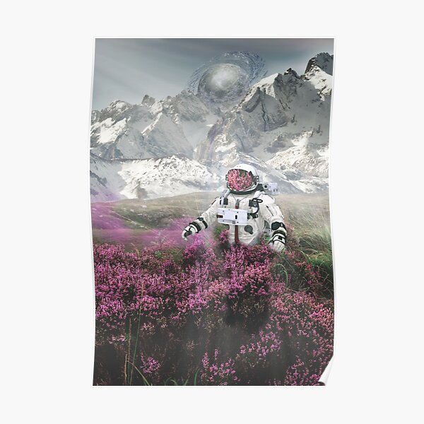 The moon blossomed like a lily carved of bone Poster