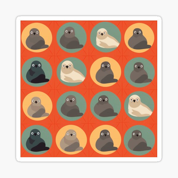 Item preview, Cute Seals designed and sold by Print-Patterns.