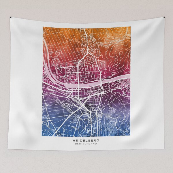 Item preview, Heidelberg Germany City Map designed and sold by ArtPrints.