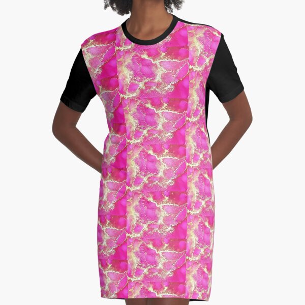 Item preview, gold and fuchsia abstract designed and sold by Marcella Chapman.