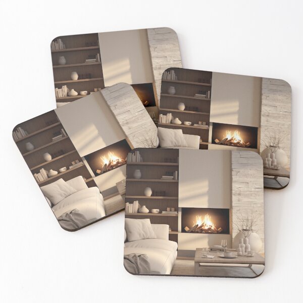 Item preview, Cozy Winter Evening by the Fireplace designed and sold by FireScreen.