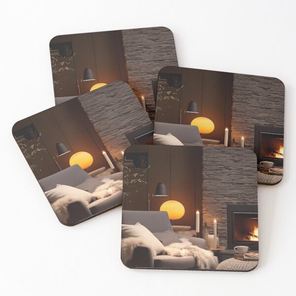 Item preview, Cozy Winter Evening by the Fireplace designed and sold by FireScreen.