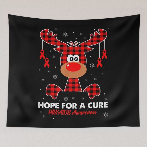 Item preview, Hope for a Cure HIV  AIDS Awareness Funny Christmas gift designed and sold by defabiosofxs.