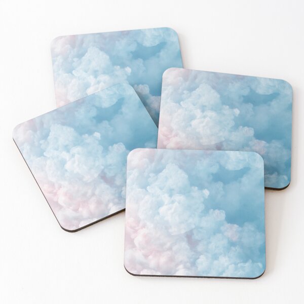 Item preview, Abstract fluffy candy rainbow closeup. Blue and pink cloudy background designed and sold by twisted-dot.