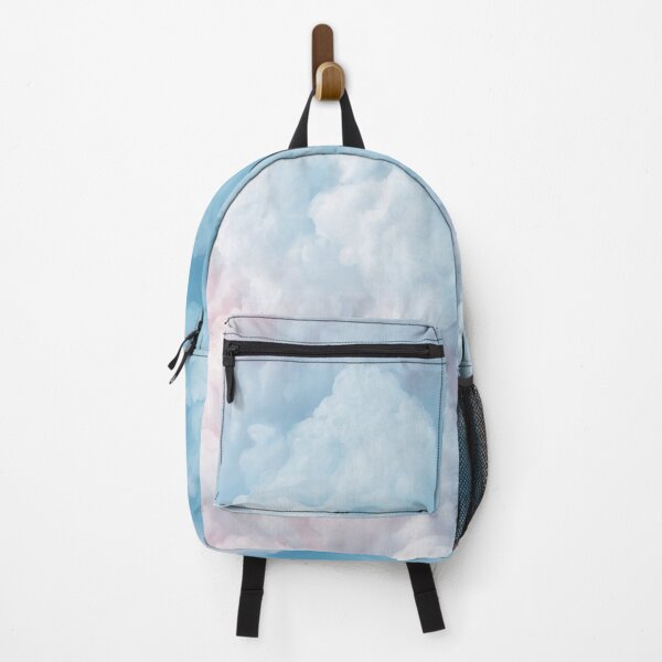 Item preview, Abstract fluffy candy rainbow closeup. Blue and pink cloudy background designed and sold by twisted-dot.