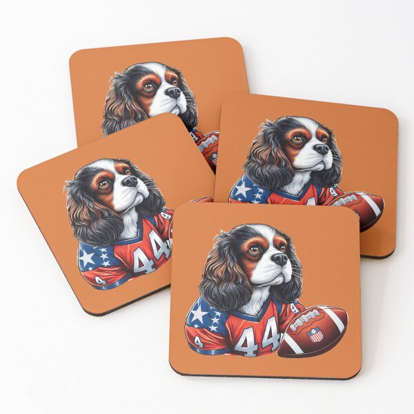 Item preview, Tri Colour Cavalier American Footballer designed and sold by barksandsqueaks.
