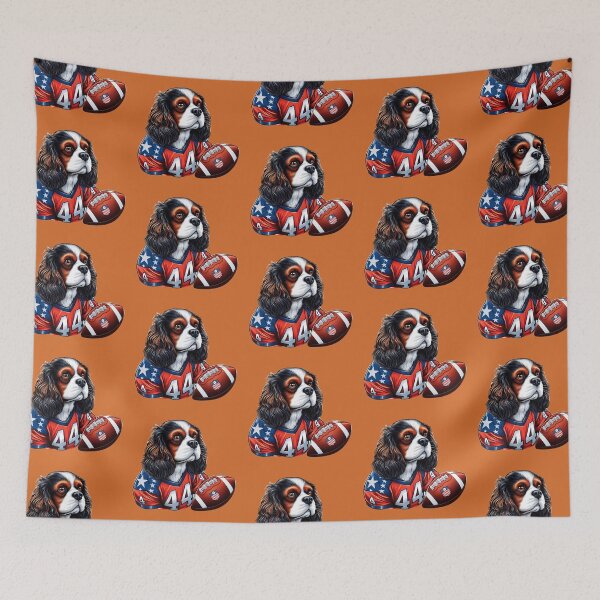 Item preview, Tri Colour Cavalier American Footballer designed and sold by barksandsqueaks.