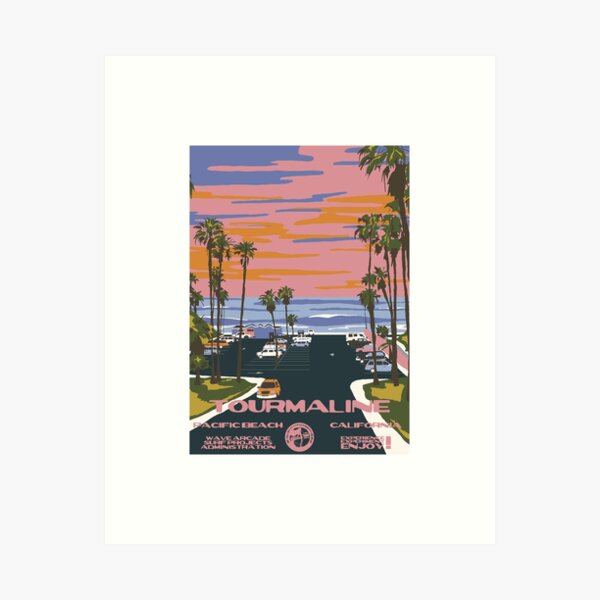 Item preview, Tourmaline | Pacific Beach, CA | Surf Print designed and sold by wavearcade.