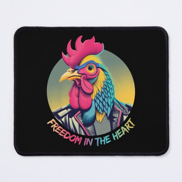 Item preview, Colorful rooster in a leather jacket designed and sold by HarridanCreates.