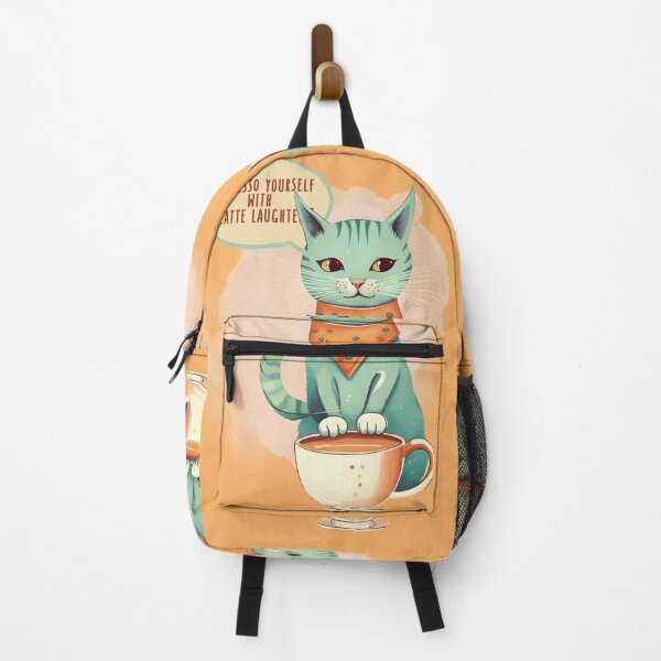 Item preview, "Expresso yourself  with  a latte laughter!" CAT AND COFFEE LOVERS by CallisC Arts ⭐⭐⭐⭐⭐ designed and sold by CallisC-Arts.