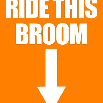 Imagen de la obra Ride This Broom Arrow Down Halloween Men's Gag Gift Gear de DynamicDesign