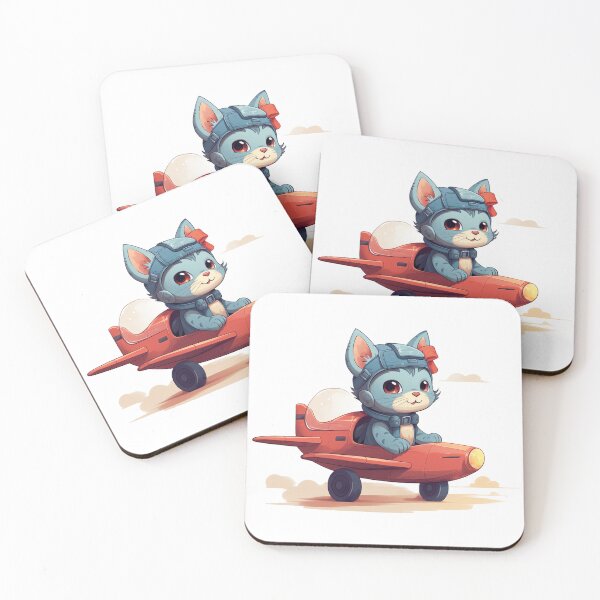 Item preview, Cute Little Pilot Cat in the Plane  designed and sold by omerfdln34.