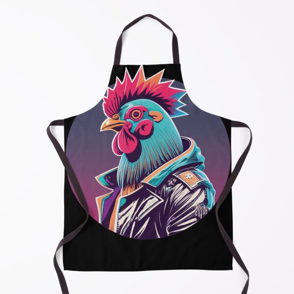 Item preview, Blue rooster in a leather jacket designed and sold by HarridanCreates.