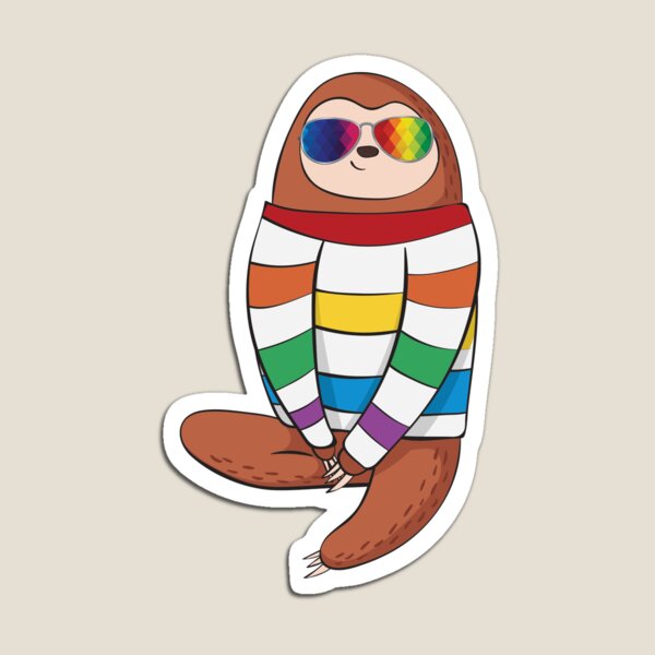 Gay Sloth Pride Week Pride Parade Gay Pride Design Pride March Pride Animal Queer Pride Transgender Lgbt Pride Sloth Magnet