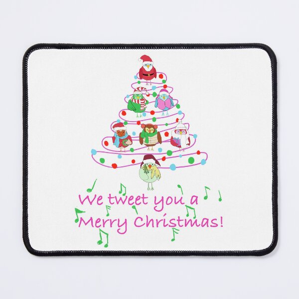 Item preview, Target felt Christmas bird tree tweeting Merry Christmas!” Illustration designed and sold by K Mussack.
