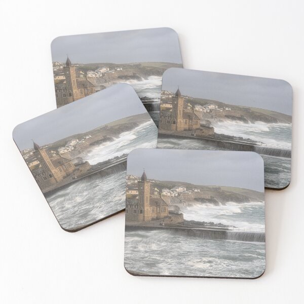 Item preview, Porthleven  stormy seas,storm Cornwall designed and sold by kathleenjean.