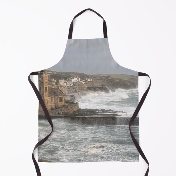 Item preview, Porthleven stormy seas,storm Cornwall designed and sold by kathleenjean.