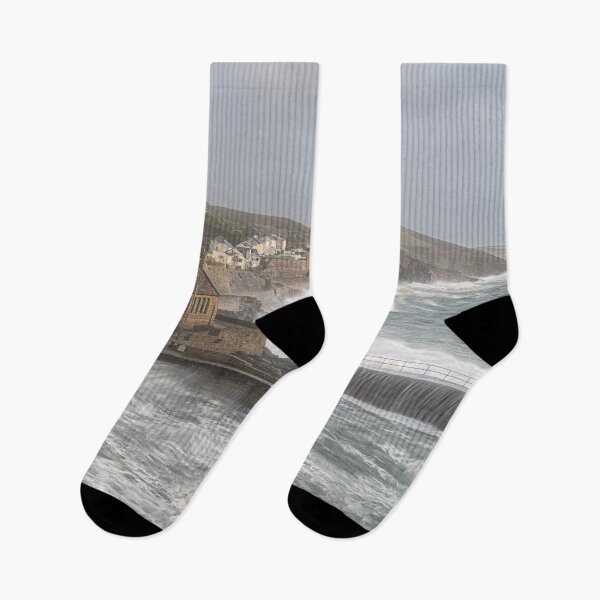 Item preview, Porthleven  stormy seas,storm Cornwall designed and sold by kathleenjean.