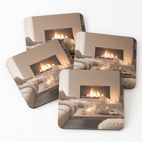 Item preview, Cozy Winter Evening by the Fireplace designed and sold by FireScreen.