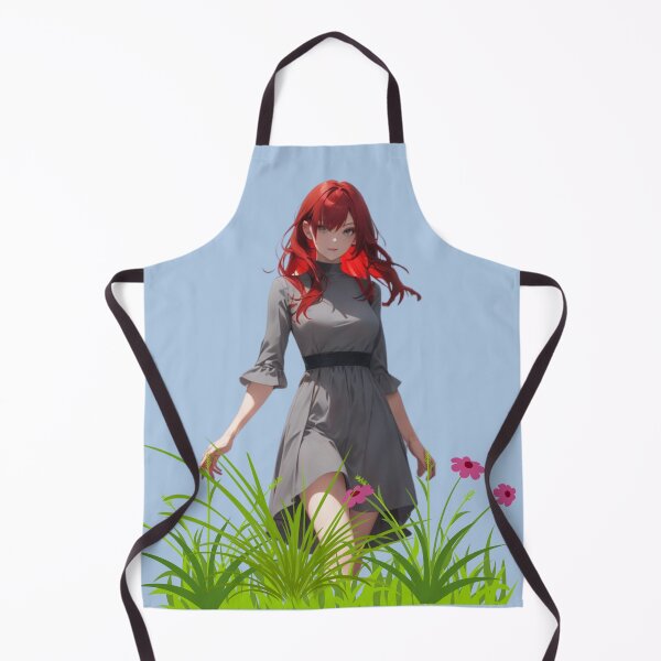 Item preview, Serene Waifu in Green Field | Nature's Embrace Art Print designed and sold by Anime-Community.