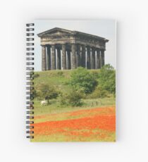 Poppies at Penshaw Monument, County Durham Spiral Notebook