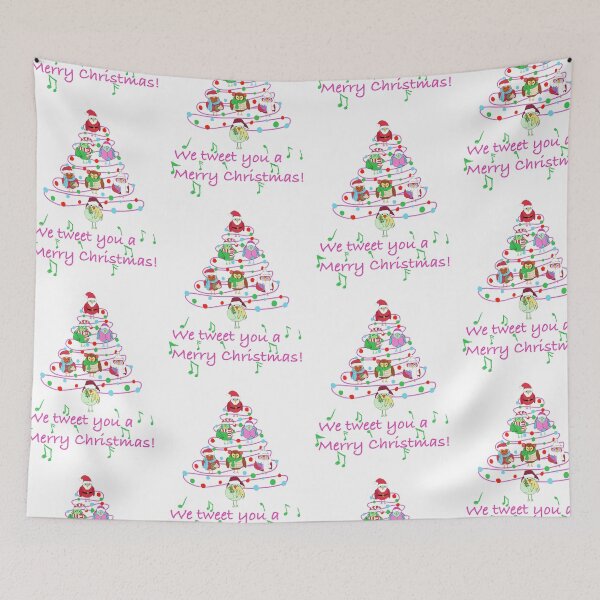 Item preview,  Target felt Christmas bird tree tweeting Merry Christmas!” Illustration designed and sold by K Mussack.