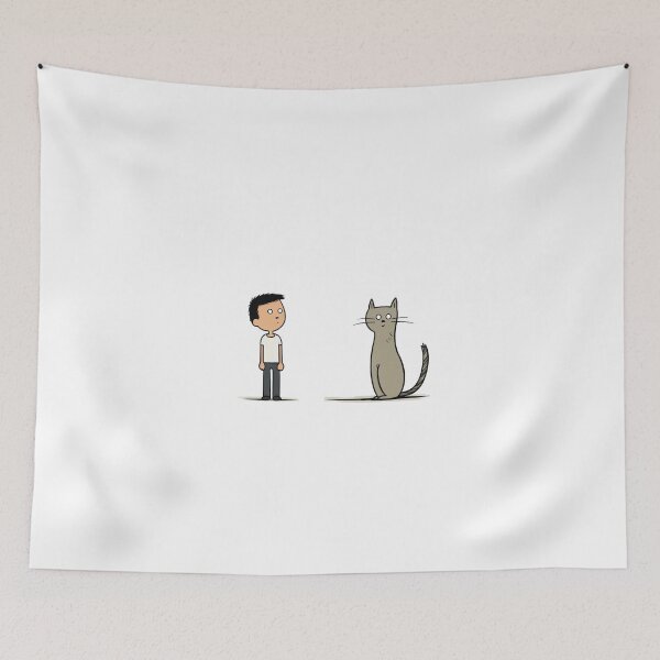 Item preview, Big cat and little boy  designed and sold by omerfdln34.