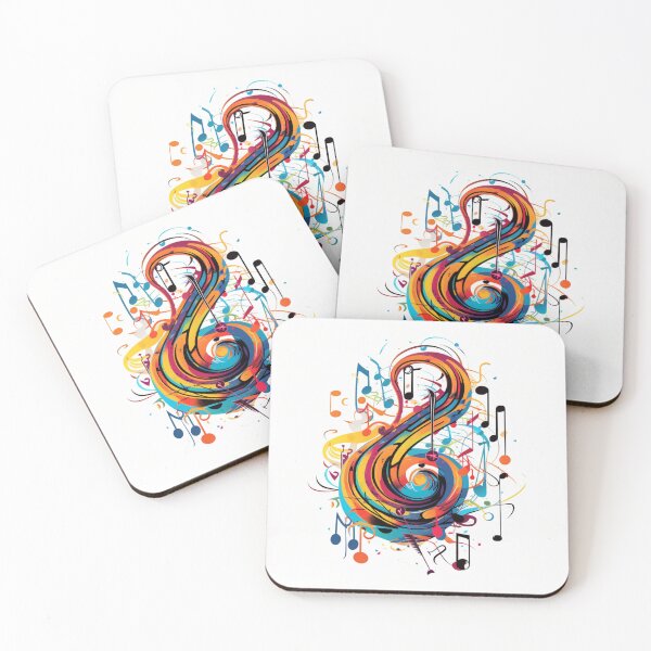 Item preview, Colorful musical note print designed and sold by dcrc.